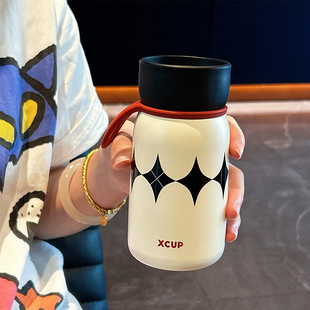 简约保温杯学生上学专用高颜值咖啡杯子女生便携小巧ins风口袋杯