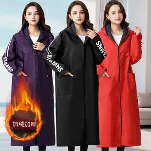 冬季 加绒罩衣围裙多色防水耐磨耐脏加长加厚棉衣大褂劳保服 时尚