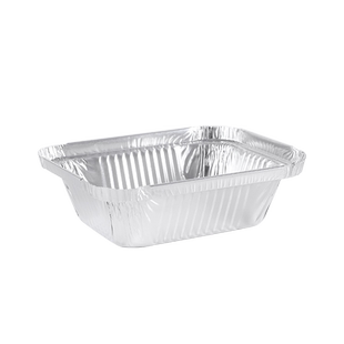 4130/5000ML大容量烤鱼盘外卖打包明火长方形锡纸盒烧烤带铝箔盖