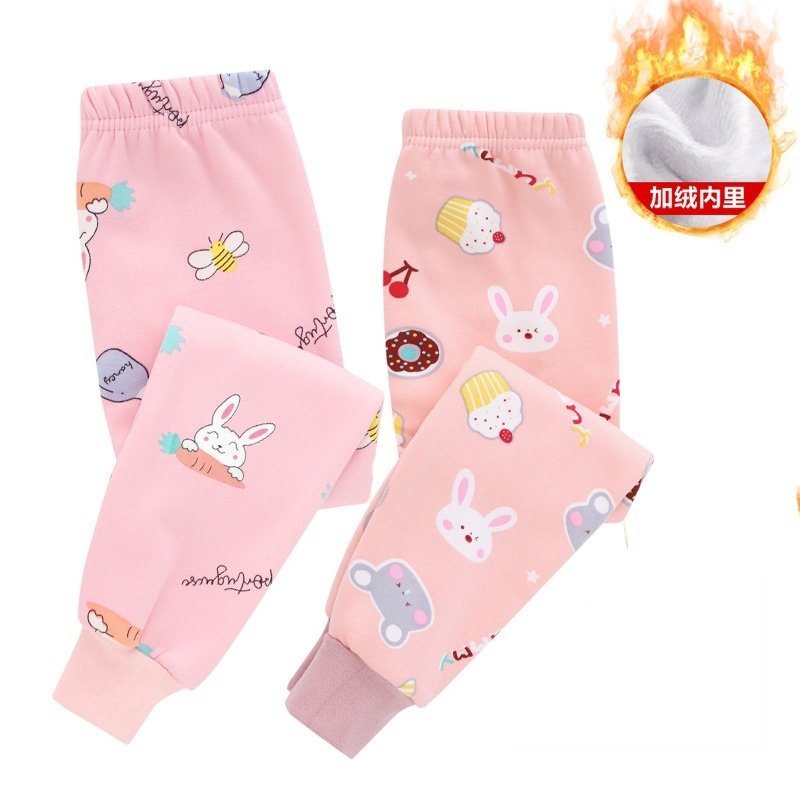 儿童加绒秋裤秋冬保暖裤加厚内穿中大童男女童宝宝绒裤打底裤睡裤