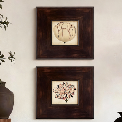 高级复古感法式现代小众艺术文艺风客厅挂画中古风卧室花卉装饰画