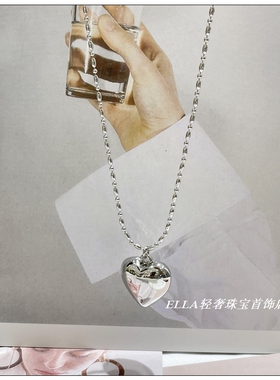 百搭项链向日葵立体爱心毛衣链女