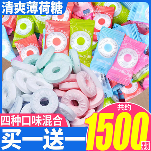 比比赞薄荷糖强劲口气清新糖果散装清凉花香清口含片六一小零食