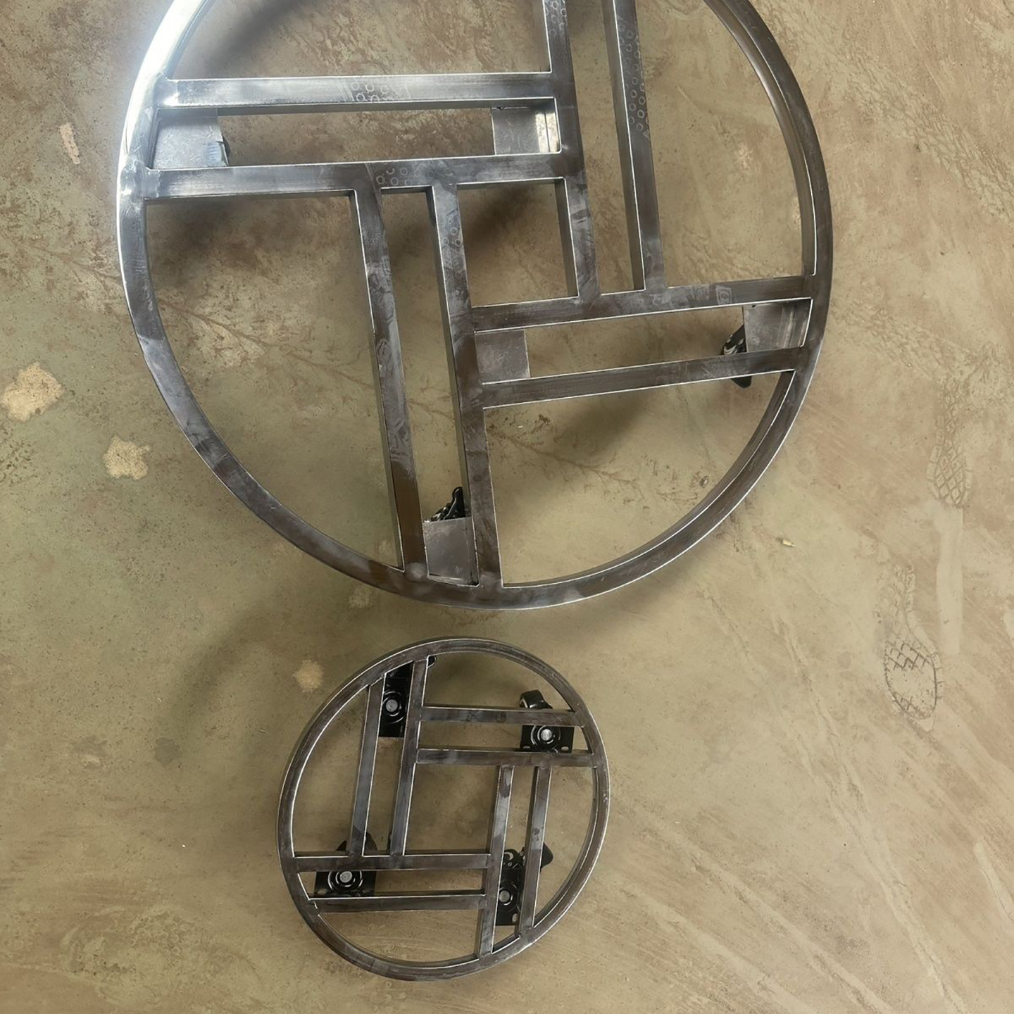 不锈钢带轮移动架子花盆万向轮