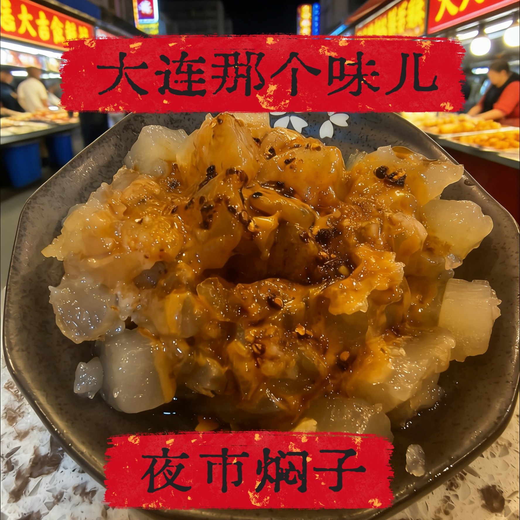 大连特产焖子网红夜市老味道主食代餐零食特色小吃自带4袋酱包