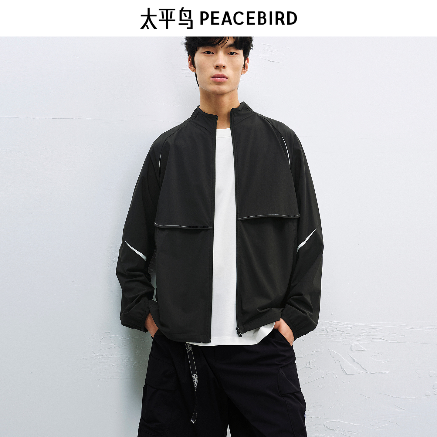 【商场同款】太平鸟男装防晒户外风cleanfit夹克B2BCF2485