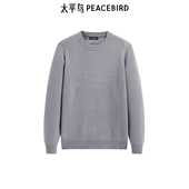 太平鸟男装 冬季 圆领套头毛衣男B1EBE4450