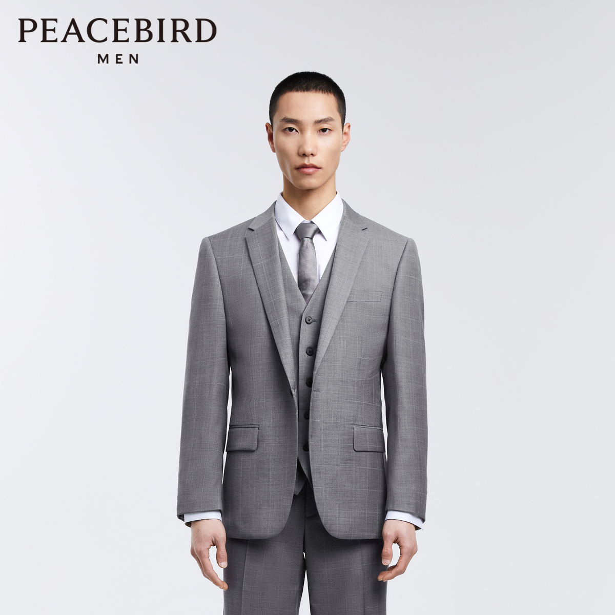 太平鸟男装羊毛西装外套男士商务西服B1BAD3X06