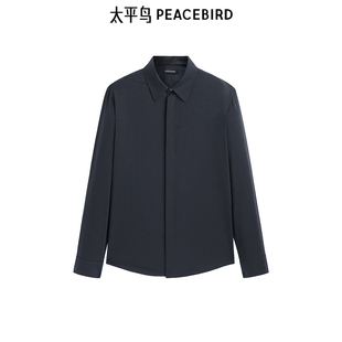 太平鸟男装 休闲衬衫提花休闲斯文通勤衬衫B1CAF1E12