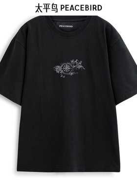 【商场同款】太平鸟男装印花T恤B2CNE2D08