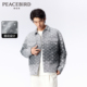 太平鸟男装 潮流休闲茄克外套 立体提花渐变牛仔夹克春季
