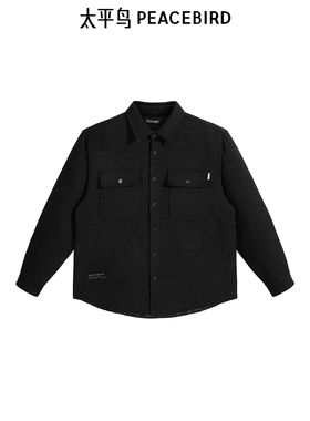 太平鸟男装衬衫冬季外穿式宽松外套潮 B2CHE4262