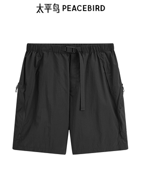 太平鸟男装24工装短裤尼龙抗菌防水休闲裤 B2GNE2B13