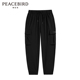 太平鸟男装 束脚工装 裤 锥形宽松休闲裤 钜惠 男伞兵裤 运动裤 断码