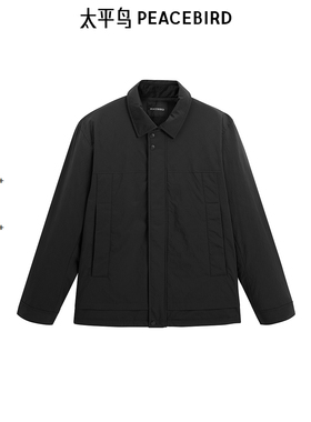 【商场同款】太平鸟男装 夹克式羽绒服满版休闲印花羽绒B1ACE4224