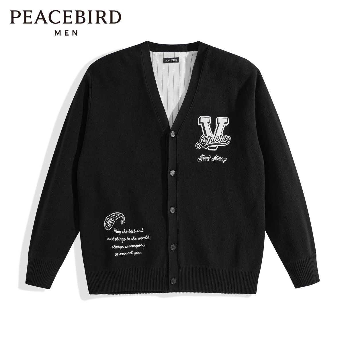 【CNY新年系列】太平鸟男装春宽松休闲毛衫毛开衫B2EAE1156