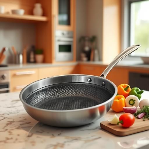 316L不锈钢双面屏蜂窝不粘锅炒菜锅家用无涂层平底炒锅燃气电磁炉