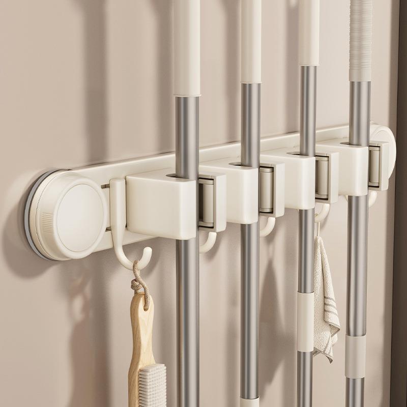吸盘拖把壁挂夹卫生间免打孔拖把夹挂扫把拖布挂钩固定架收纳神器