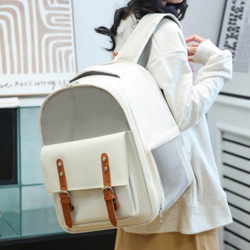 猫包便携狗狗猫咪双肩背包宠物包户外出行大容量背包背带透气设计