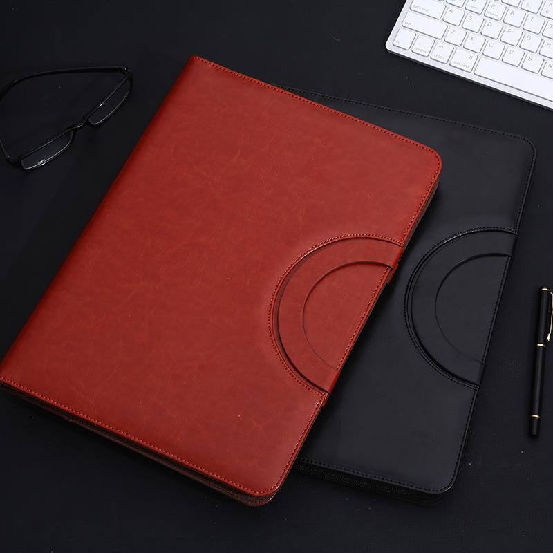 热卖新款办公销售商务经理夹多功能文件夹a4定制logo手提式拉链包