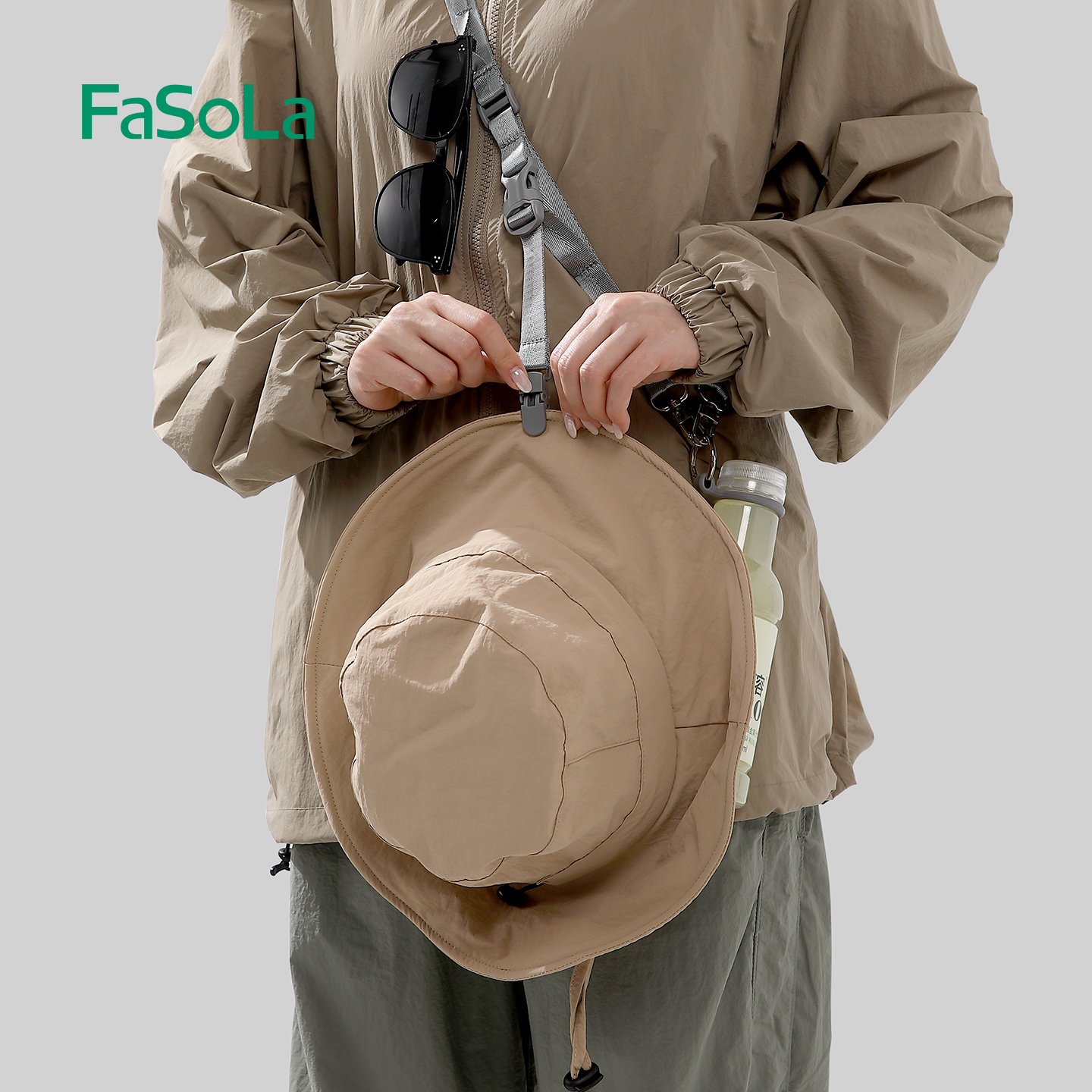FaSoLa旅行背带绳便携户外出行多功能收纳挂带可伸缩调节加长斜挎挂物绳任意带登山手机挂绳防摔防丢长吊绳