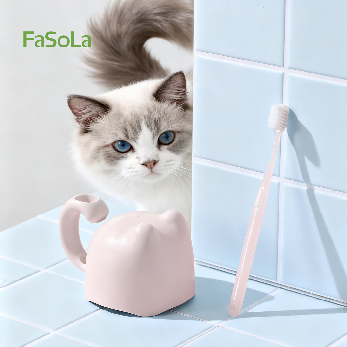 FaSoLa猫咪漱口杯防霉抗菌卡通