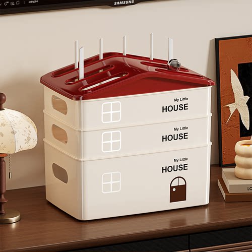 轻奢风wifi路由器收纳盒客厅电视机顶盒光猫置物架插座电线整理盒