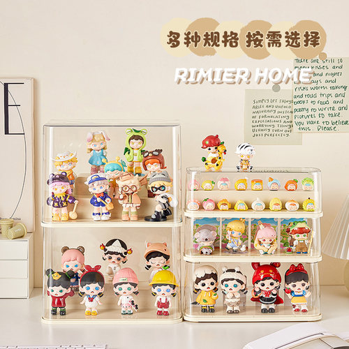 zoraa捣蛋日记盲盒展示架收纳手办dora大娃娃亚克力透明展示盒柜
