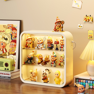 星星人盲盒收纳展示架壁挂式 上墙透明防尘适用泡泡玛特手办展示盒