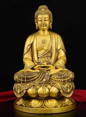 大势至 如来 收藏品铜摆件 长17宽17高30