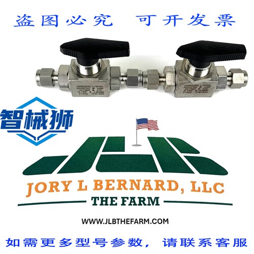 原装供应 HAM-LET H6800SSL1/4PSS 2个装 3000 PSI 1/4管双向球阀