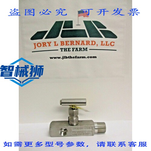 原装供应 KF工业 3/4 MX 1/2 F 针阀 SS 6000 PSI N18-12345