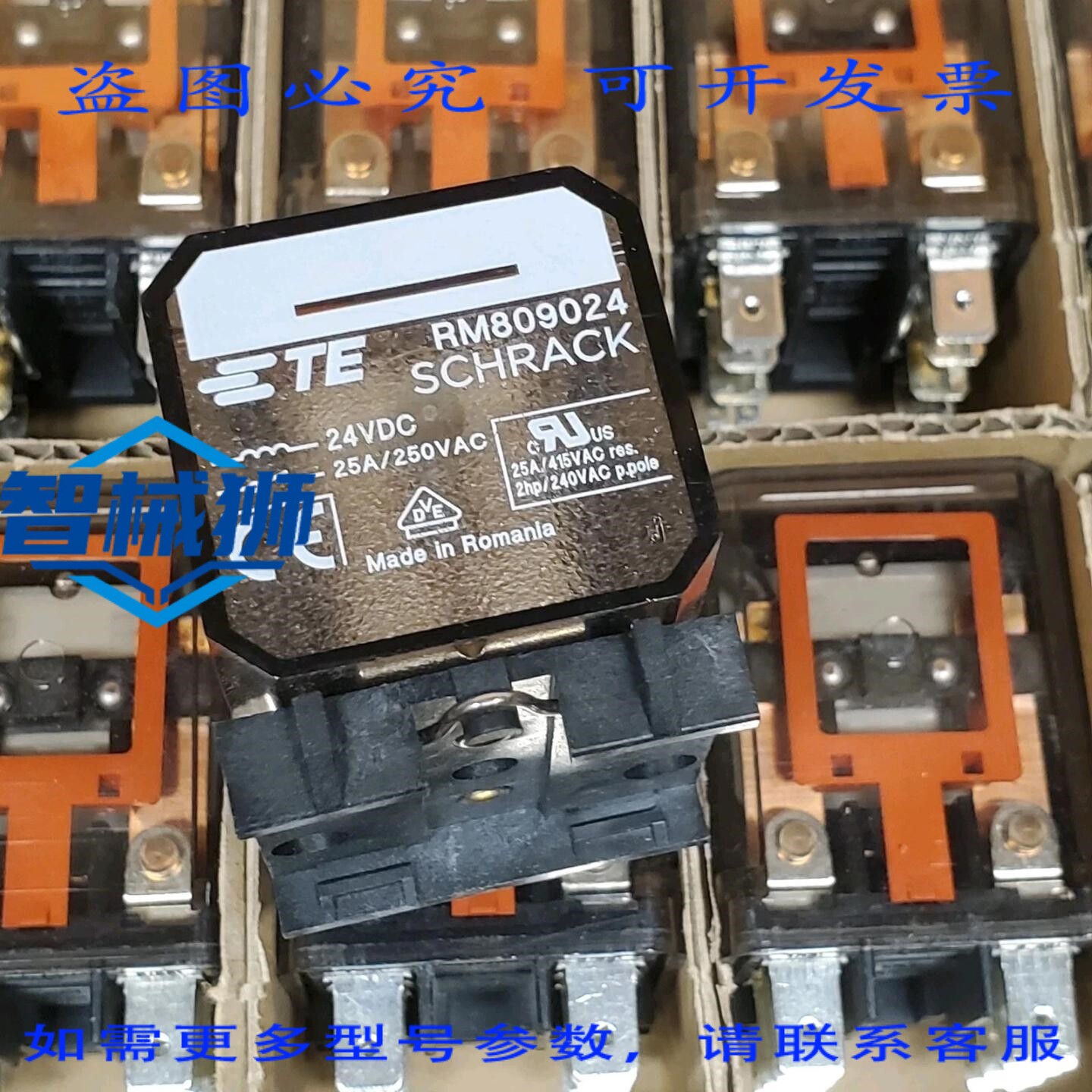 原装供应 SCHRACK RM809024 双刀双掷继电器,额定电流 25 安培,
