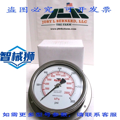 原装供应 STEWARTS-USA 60-SV-3K-LB-RK-RC 0-3000 PSI 压力表 1/