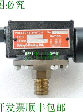 Bailey & Mackey 110 型 0 - 30 Hg No T 8698 001 带压力表的气