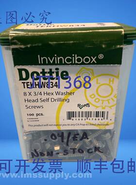 原装供应LH Dottie TEKHW834 自钻螺丝盒，100 个 FNFP