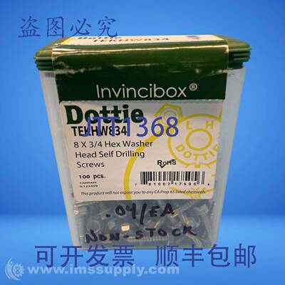 原装供应LH Dottie TEKHW834 自钻螺丝盒，100 个 FNFP