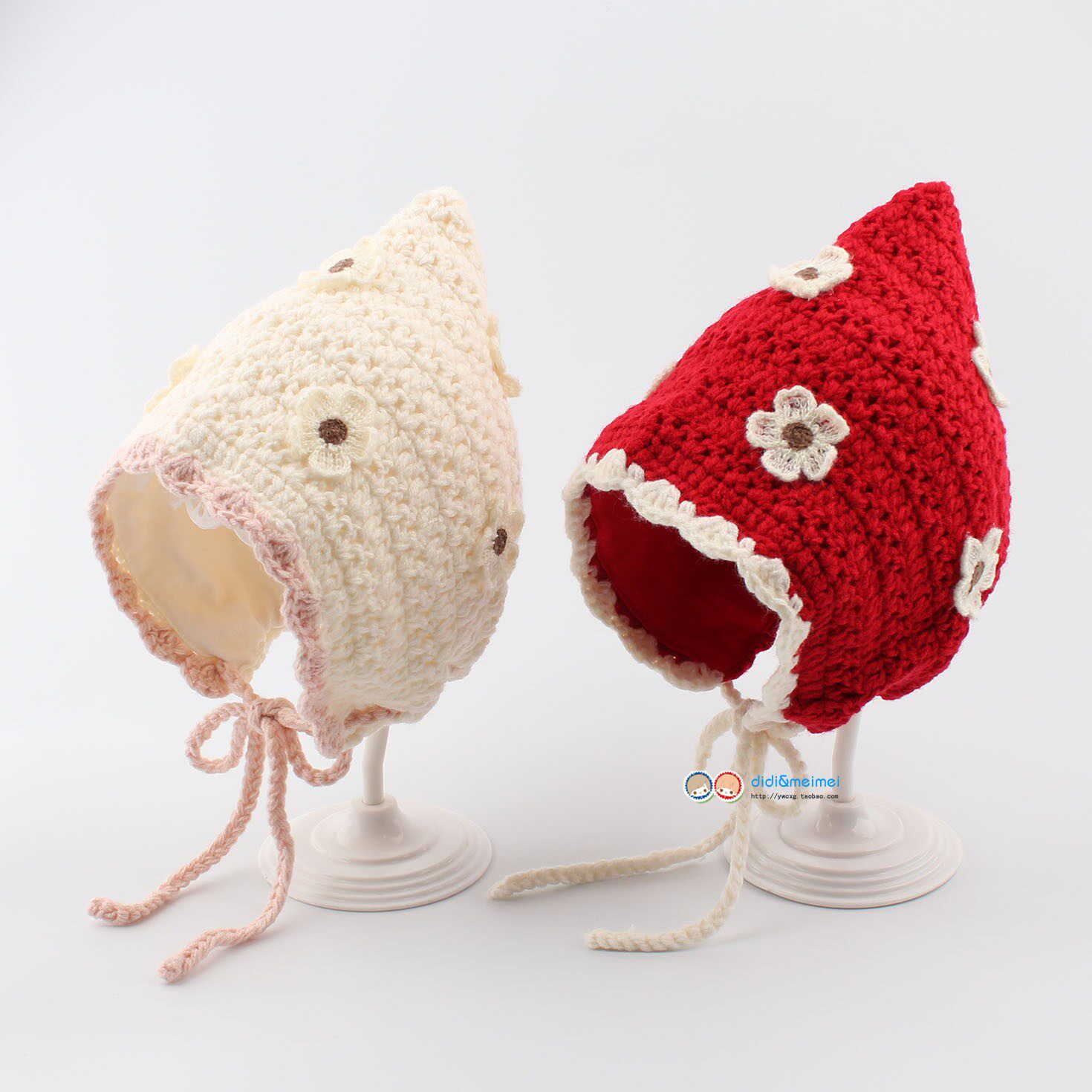 可爱童话小红帽女宝宝包头帽秋冬季甜美花朵保暖护耳儿童毛线帽子,童装/婴儿装/亲子装,帽子,淘宝优惠券,粉丝福利购,淘宝优惠卷