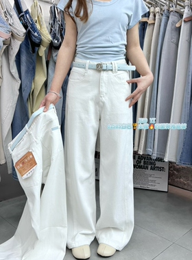 左一6z585新款单层高弹四面弹遮肉显瘦直筒拖地裤牛仔裤女
