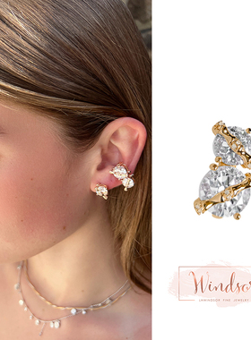 圆冰竹节系列耳骨夹小众轻奢