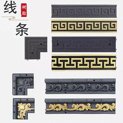 树脂线条影壁边条仿古照壁浮雕