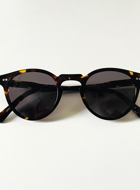 apeslook复古英伦梨形绅士玳瑁色黑色手工板材墨镜太阳眼镜