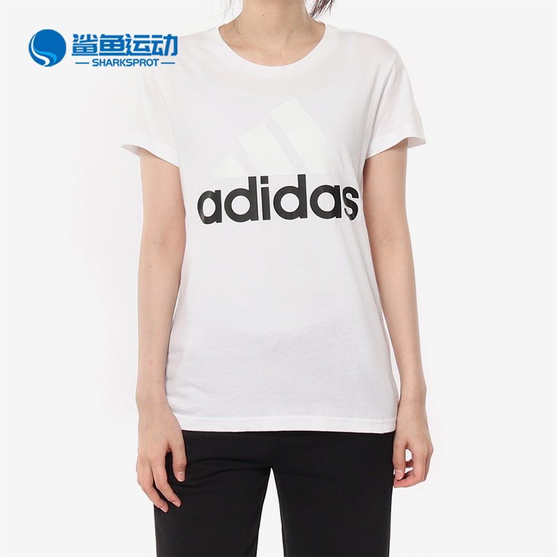 Adidas/阿迪达斯正品 女子大号logo休闲运动短袖T恤 S97214