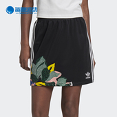 女印花运动短裙 Adidas GC6831 新款 SKIRT 阿迪达斯正品 三叶草夏季