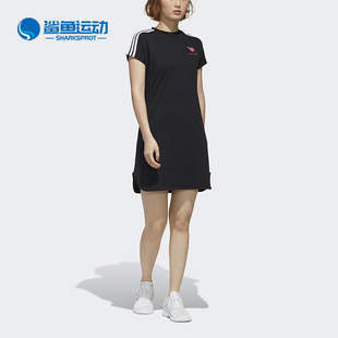 女夏季 Adidas NEO短袖 GJ5572 阿迪达斯正品 唐老鸭休闲连衣裙