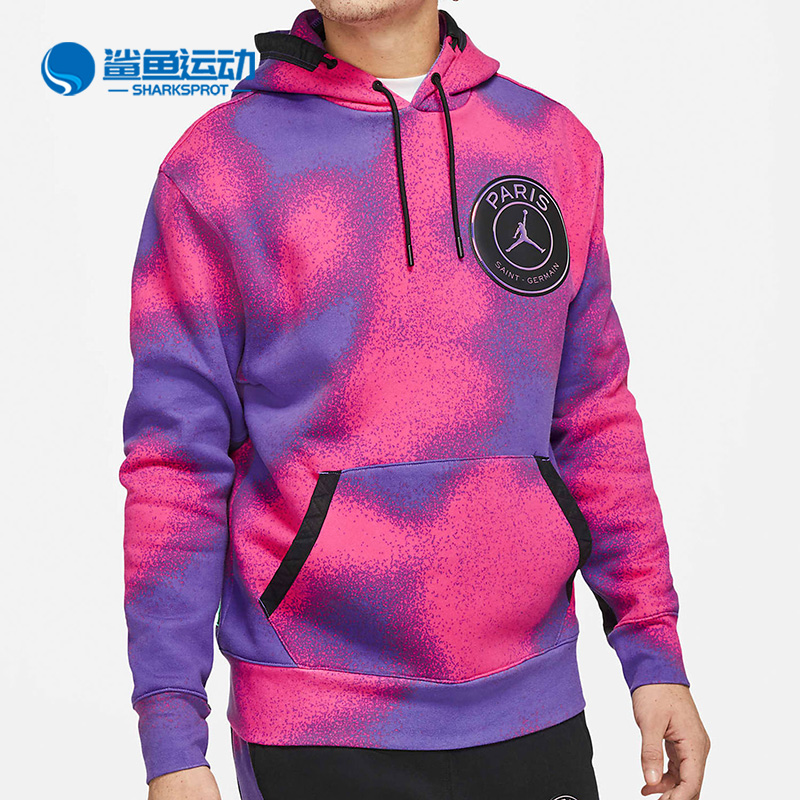 巴黎圣日耳曼男子印花连帽卫衣