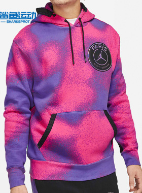 Nike/耐克正品 Jordan 巴黎圣日耳曼男子印花套头连帽卫衣 CK9650
