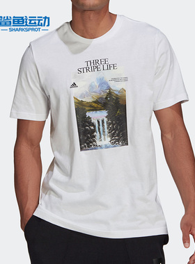 Adidas/阿迪达斯正品夏季透气男子运动休闲运动短袖T恤GN6851