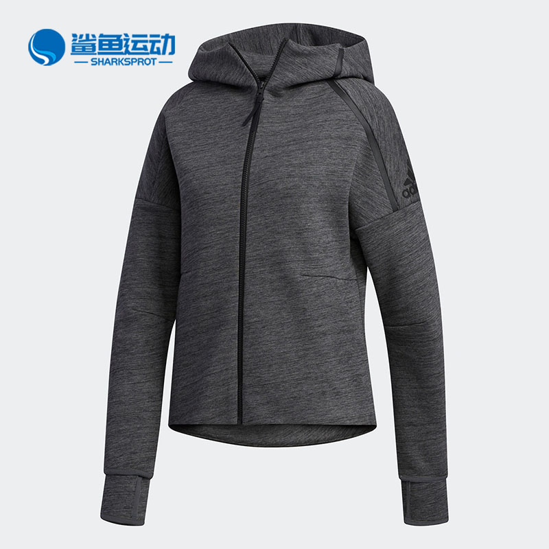 阿迪达斯拉链连帽外套