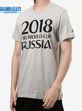 Adidas/阿迪达斯正品WC Logotype 男子休闲运动足球短袖T恤CW2083
